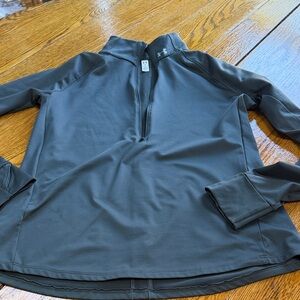 Under Armour gray 1/4 zip pullover.  Size Large. Good condition except.